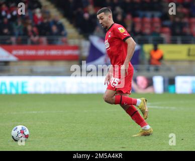 London, Großbritannien. 27. Dezember 2022. Idris El Mizouni (ausgeliehen von Ipswich Town) von Leyton Orient während eines Fußballspiels der Liga 2 zwischen Leyton Orient und Stevenage im Brisbane Road Stadion, London am 27. Dezember 2022 Kredit: Action Foto Sport/Alamy Live News Stockfoto