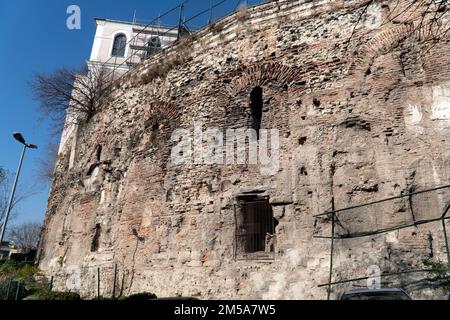 Die Mauer des byzantinischen Hippodroms (Sphendone). Konstantinopel. Istanbul. Truthahn. Stockfoto