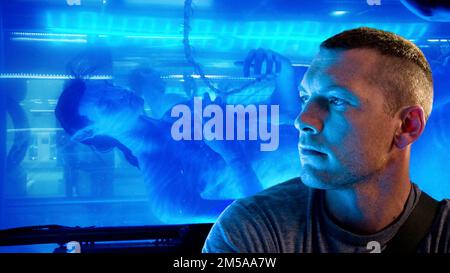 Sam Worthington als Jake Sully im „Avatar“ von Twentieth Century Fox (2009). Foto: Mark Fellman/Twentieth Century Fox Stockfoto