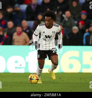 London, Großbritannien. 27. Dezember 2022. Willian of Fulham in Aktion während des Premier League-Spiels zwischen Crystal Palace und Fulham am 26. Dezember 2022 im Selhurst Park, London, England. Foto: Ken Sparks. Nur redaktionelle Verwendung, Lizenz für kommerzielle Verwendung erforderlich. Keine Verwendung bei Wetten, Spielen oder Veröffentlichungen von Clubs/Ligen/Spielern. Kredit: UK Sports Pics Ltd/Alamy Live News Stockfoto