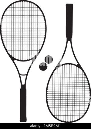 Zwei Tennis Rackets Equipment Vector. Abbildung Isoliert Auf Weißem Hintergrund. Eine Vektordarstellung des Tennisrackets. Stock Vektor