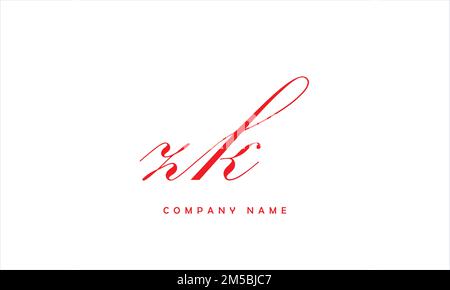 ZK, KZ abstrakte Buchstaben Logo Monogramm Stock Vektor