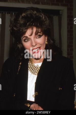 Joan Collins bei der Party für die Dynastie 200. am 15. Dezember 1988 Kredit: Ralph Dominguez/MediaPunch Stockfoto