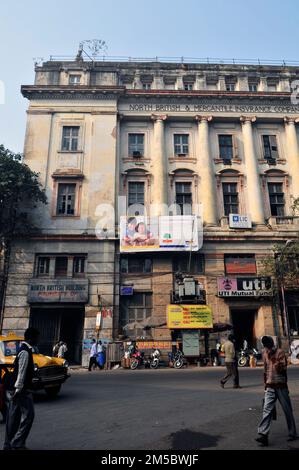 Gebäude der North British & Mercantile Insurance Company Ltd in Kalkutta, Indien. Stockfoto