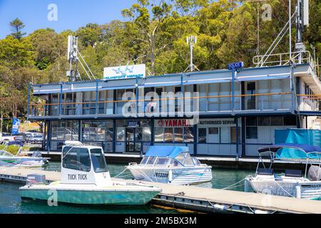 Bootsanleger von Pittwater Sydney Stockfoto