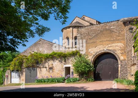 Chapelle des Moines, Kapelle der Mönche, Kapelle eines ehemaligen Cluniac Priory, Berze-la-Ville, Departement Saone-et-Loire, Burgund, Frankreich Stockfoto