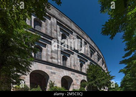 Detail der Kongresshalle, unvollendetes nationalsozialistisches monumentales Gebäude auf dem Gelände der Nazipartei, Nürnberg, Mittelfrankreich, Bayern Stockfoto