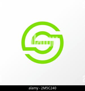 Einfache S-Schriftart mit einzigartigem Strichgrafik Grafik Symbol Logo Design abstraktes Konzept Vektormaterial. Elated to Initial or Monogram (auf Initial oder Monogramm erhöht Stock Vektor
