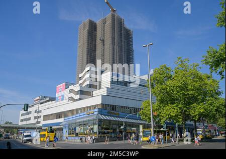 Baustelle Ueberlin Wohngebäude, Steglitzer Kreisel, Schlossstraße, Steglitz, Berlin, Deutschland Stockfoto