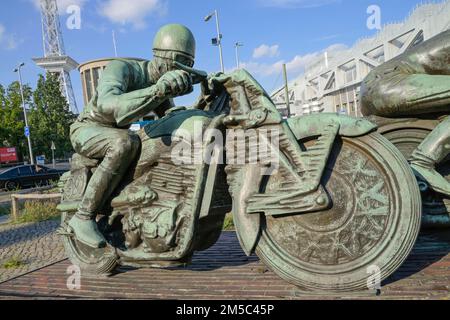 Monument AVUS Nordkurve, Messedamm, Westend, Charlottenburg, Berlin, Deutschland Stockfoto