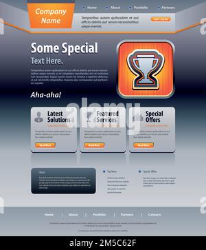 Website-Design-Vorlage, Vektor. Stock Vektor