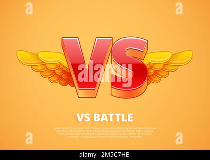Gegen Logo und Buchstaben für Sport- und Kampfwettkämpfe. Battle vs. Match, Game Concept Competitive vs. Vector Illustration Stock Vektor