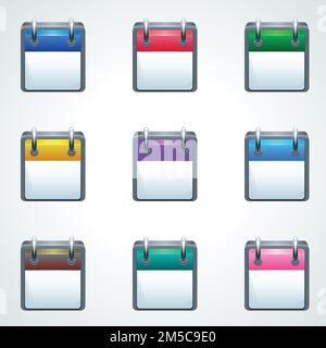 Kalender Icons set Stock Vektor