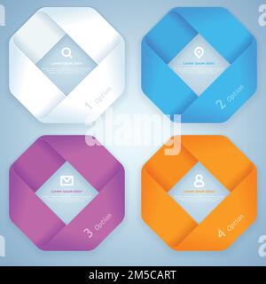 Modernes Banner im Origami-Stil. Vektordarstellung. Eps 10 Stock Vektor