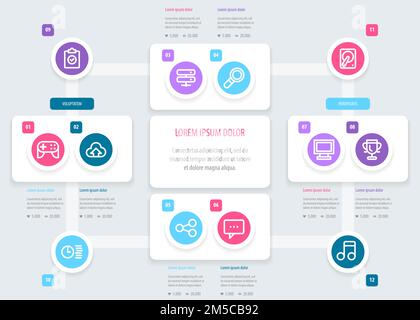Infografik-Design auf dem grauen Hintergrund. 10 EPS-Vektor-Datei. Stock Vektor