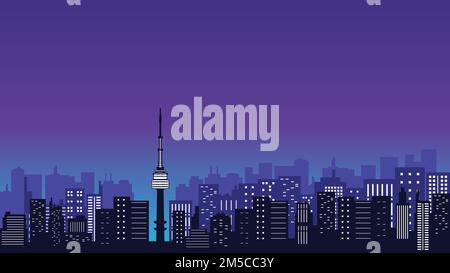 namsan Tower seoul City Hintergrund mit vielen Appartements und einer sehr schönen Aussicht. Sammlung Stadtvektor Stock Vektor