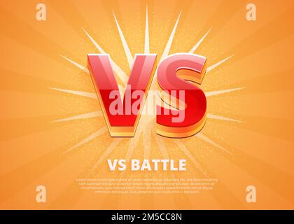 Gegen Logo und Buchstaben für Sport- und Kampfwettkämpfe. Battle vs. Match, Game Concept Competitive vs. Vector Illustration Stock Vektor