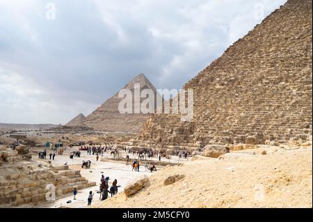 Pyramiden in gizeh kairo Stockfoto