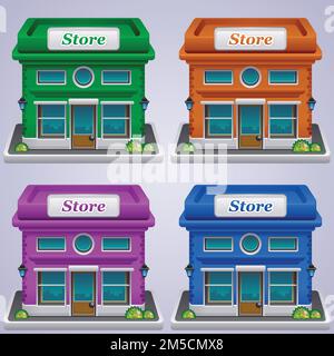 Speichern Sie Set-Symbole. Icons Kollektion anzeigen. Stock Vektor