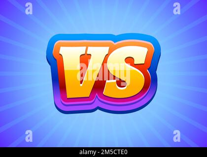 GEGEN Comic-Design. VS-Logo mit Platz für Text. Vektordarstellung. Stock Vektor