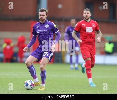 Alex Gilbey von Stevenage (ausgeliehen von Charlton Athletic) während des Fußballspiels der Liga 2 zwischen Leyton Orient und Stevenage in der Brisbane Road Stad Stockfoto