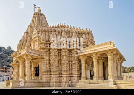 01 28 2010 Shri Ajitnath Bhagwan Shwetamber Jain Derasar, Taranga Kheralu in Mehsana District, Gujarat, Indien Stockfoto