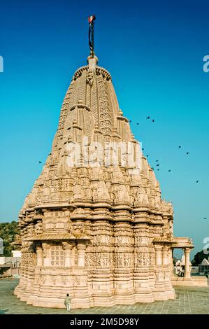 01 28 2010 Shri Ajitnath Bhagwan Shwetamber Jain Derasar, Taranga Kheralu in Mehsana District, Gujarat, Indien Stockfoto