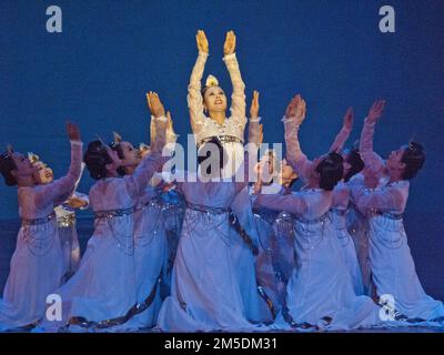 Nordkoreanische Balletttänzer und Musiker in Pjöngjang, Nordkorea Stockfoto