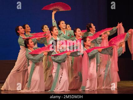 Nordkoreanische Balletttänzer und Musiker in Pjöngjang, Nordkorea Stockfoto