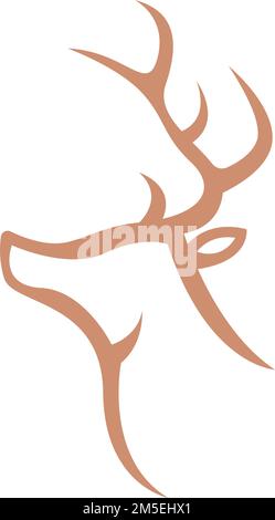Symboldesign mit Hirschmotiv Stock Vektor