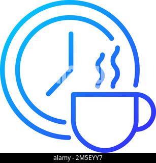 Symbol für Break Time Pixel Perfect Gradient Linearvektor Stock Vektor