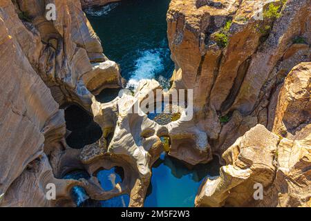 Die Luck-Schlaglöcher von Bourkes befinden sich im Blyde River Canyon Reserve an der Panoramastrasse in der südafrikanischen provinz mpumalanga Stockfoto