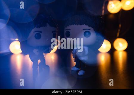 Washington, USA - 27. Dezember 2022: Funko POP Vinyl Figuren von John Deacon und Brian May (Queen Band) Stockfoto