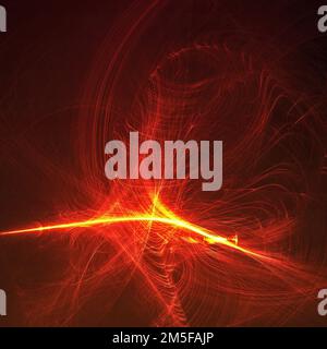 Abstrakter Hintergrund von elektrischem Plasma. Magisches Licht Stockfoto