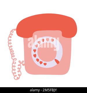Handgezeichnetes Zeichentricktelefon Stock Vektor