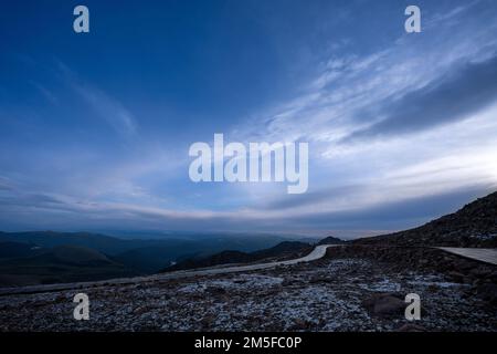 Ein wunderschöner blauer Blick vom Mount Evans, Colorado Stockfoto