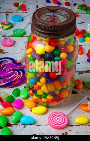 Eine Dose Candy Still Life Stockfoto