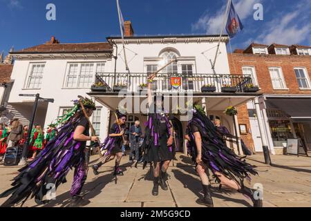 England, Kent, Tenterden, Tenterden Annual Folk Festival, Morris-Tänzer Stockfoto