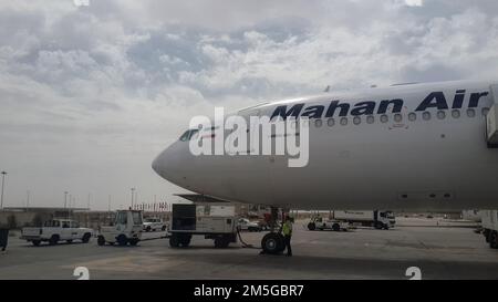 Mahan Air-Flugzeuge Stockfoto