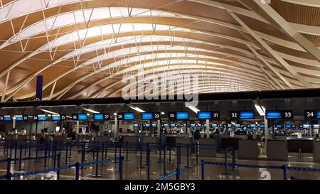 Terminal des internationalen Flughafens Shanghai Pudong (PVG), großes China Stockfoto