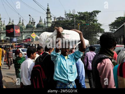 Tipu Sultan Moschee, Esplanade, Kolkata, Indien. Stockfoto