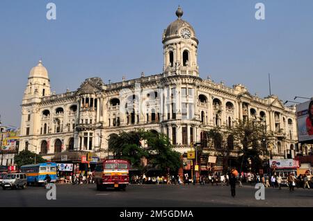 Das Metropolitan-Gebäude auf der Chowringhee Road in Kalkutta, Indien. Stockfoto