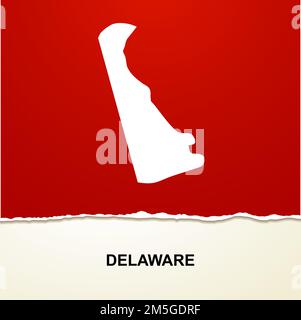 Delaware Kartenhintergrund Vektor Stock Vektor