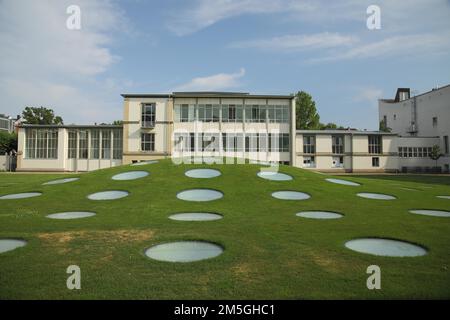 Innenhof des Staedel Museums Staedelsche Kunstinstitut, Museumsufer, Schaumainkai, Sachsenhausen, Main, Frankfurt, Hessen, Deutschland Stockfoto