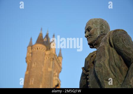 Denkmal für William I. 1533-1584, Prinz, Graf von Orange und Nassau, der Stille, Statue, Persönlichkeit, Nassau und verschwommener William Tower AS Stockfoto