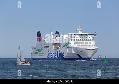 Stena Line Fähre, Ostsee, Hanse Sail, Warnemünde, Rostock, Mecklenburg-Vorpommern, Deutschland, Europa Stockfoto