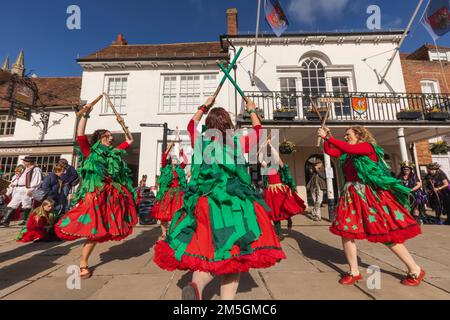 England, Kent, Tenterden, Tenterden Annual Folk Festival, Morris-Tänzer Stockfoto