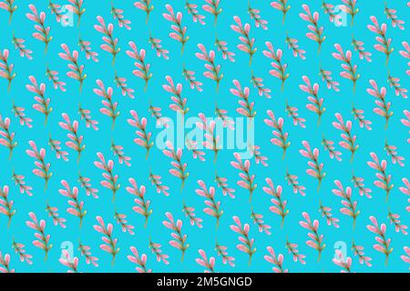 Nahtloses Blumenmuster. Blumen boho Hintergrund für Textil, Tapete und Geschenkpapier. Aquarell-Handzeichnung. Stockfoto