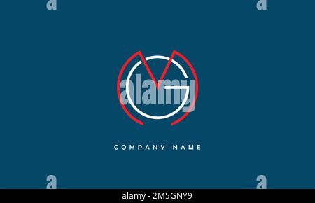 MG, GM abstrakte Buchstaben Logo Monogramm Stock Vektor