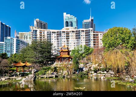 Sydney. New South Wales. Australien. Der Chinesische Garten der Freundschaft Stockfoto